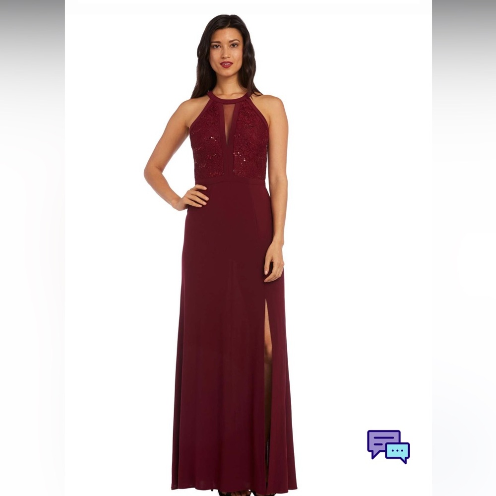 Nightway Bridesmaid Maroon/Burgundy Gown Size 8
